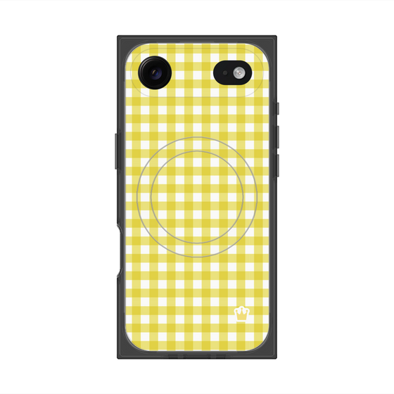 Premium Square Case with MagSafe［ Checkered Yellow ］