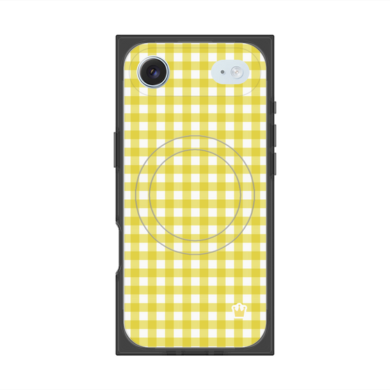 Premium Square Case with MagSafe［ Checkered Yellow ］