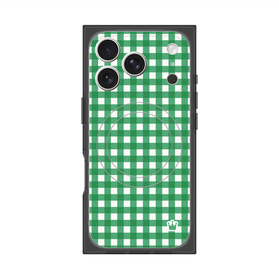 Premium Square Case with MagSafe［ Checkered Green ］
