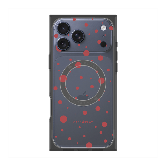 Premium Square Case with MagSafe［ Dippin Dots Red ］