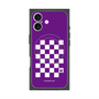 Premium Square Case with MagSafe［ Racing Checkered Flag Purple ］