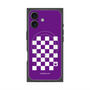 Premium Square Case with MagSafe［ Racing Checkered Flag Purple ］