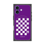 Premium Square Case with MagSafe［ Racing Checkered Flag Purple ］