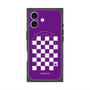 Premium Square Case with MagSafe［ Racing Checkered Flag Purple ］