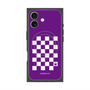 Premium Square Case with MagSafe［ Racing Checkered Flag Purple ］
