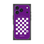 Premium Square Case with MagSafe［ Racing Checkered Flag Purple ］