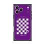 Premium Square Case with MagSafe［ Racing Checkered Flag Purple ］