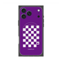 Premium Square Case with MagSafe［ Racing Checkered Flag Purple ］