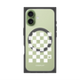 Premium Square Case with MagSafe［ Racing Checkered Flag White ］