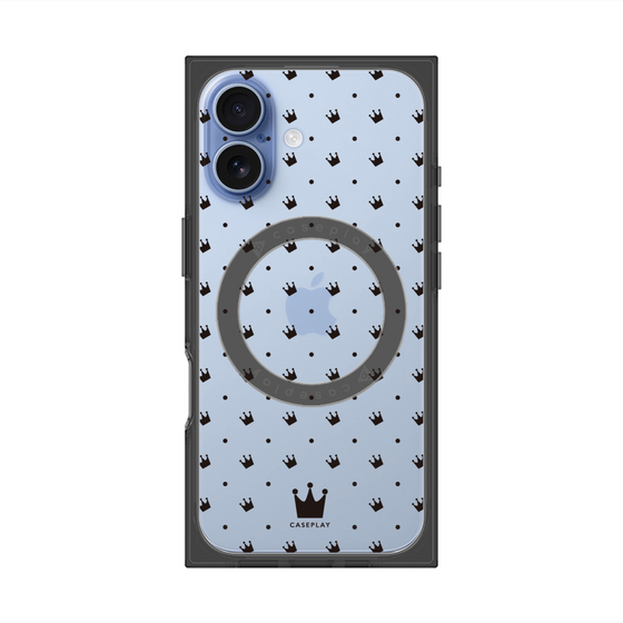 Premium Square Case with MagSafe［ Small Stripe - Red × Black ］