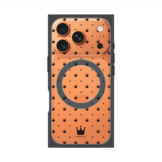 Premium Square Case with MagSafe［ Small Stripe - Red × Black ］