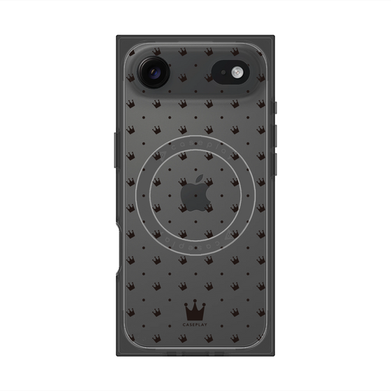 Premium Square Case with MagSafe［ Small Stripe - Red × Black ］