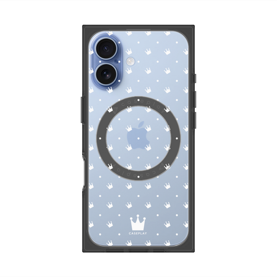 Premium Square Case with MagSafe［ CASEPLAY Crown Dots White ］
