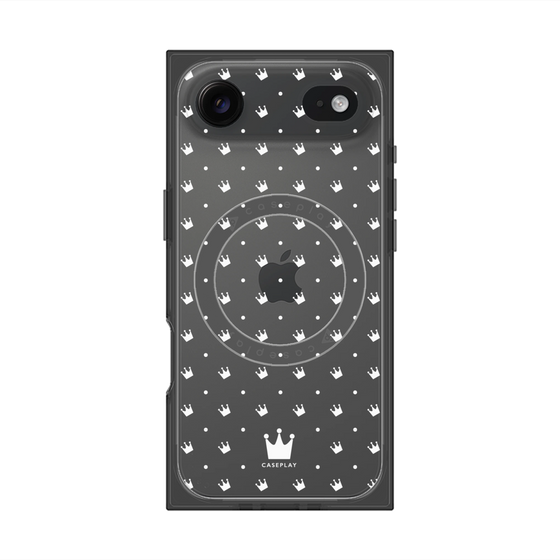 Premium Square Case with MagSafe［ CASEPLAY Crown Dots White ］