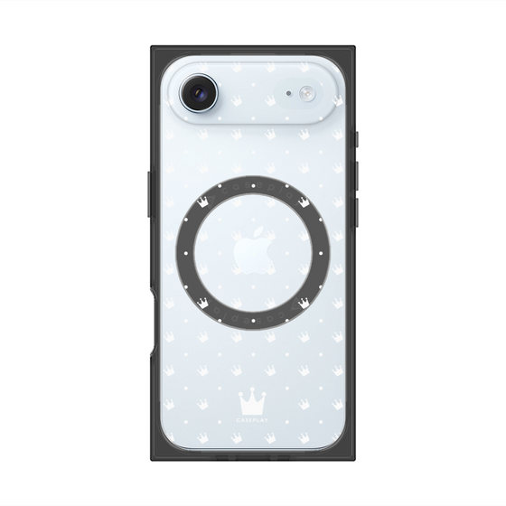 Premium Square Case with MagSafe［ CASEPLAY Crown Dots White ］