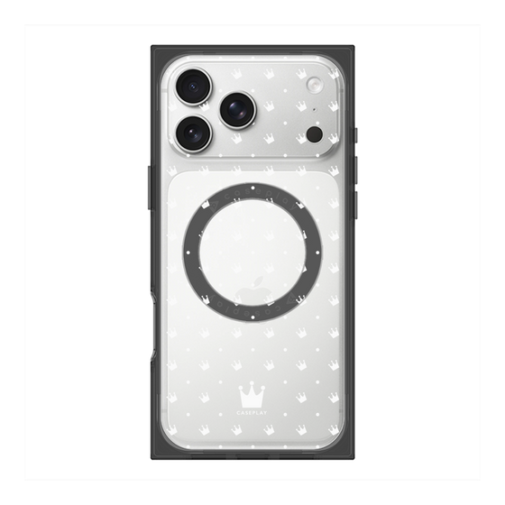 Premium Square Case with MagSafe［ CASEPLAY Crown Dots White ］