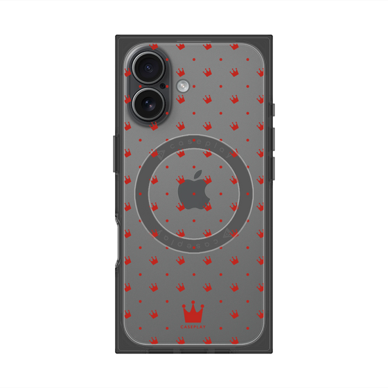 Premium Square Case with MagSafe［ CASEPLAY Crown Dots Red ］