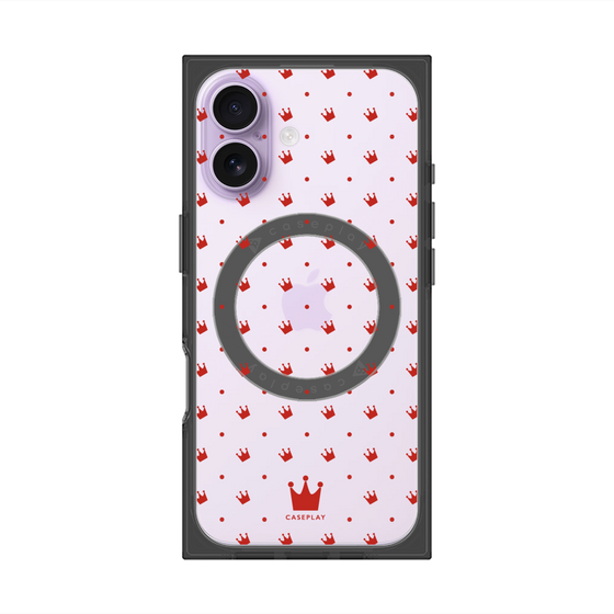 Premium Square Case with MagSafe［ CASEPLAY Crown Dots Red ］