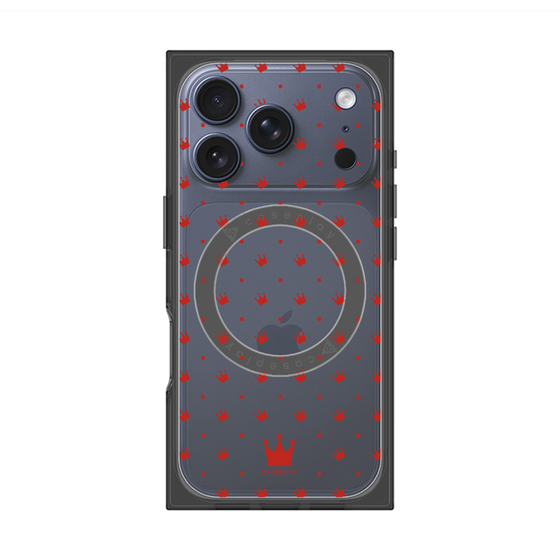 Premium Square Case with MagSafe［ CASEPLAY Crown Dots Red ］