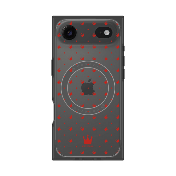 Premium Square Case with MagSafe［ CASEPLAY Crown Dots Red ］