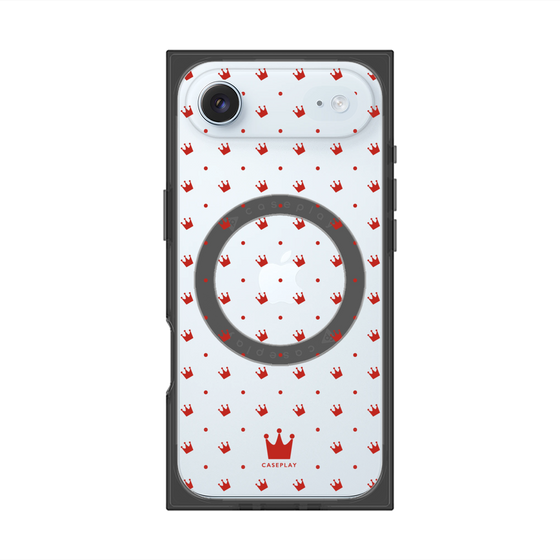Premium Square Case with MagSafe［ CASEPLAY Crown Dots Red ］