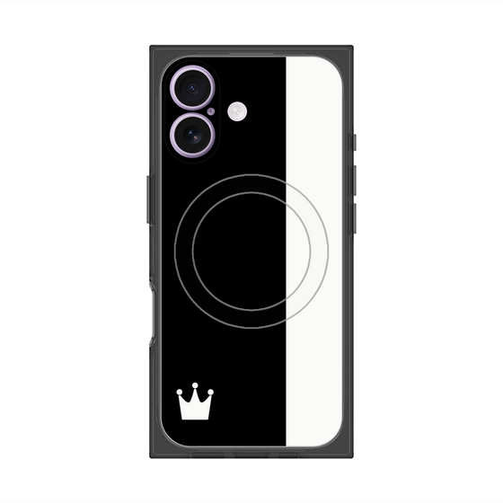 Premium Square Case with MagSafe［ CASEPLAY Bi-Colors Black & White ］