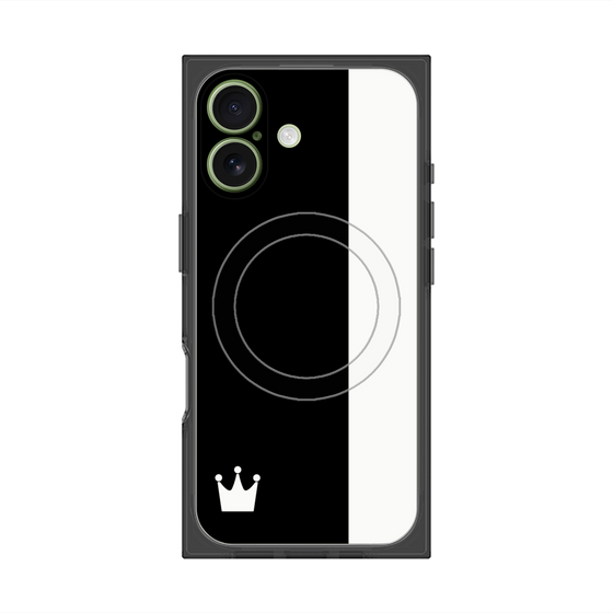 Premium Square Case with MagSafe［ CASEPLAY Bi-Colors Black & White ］