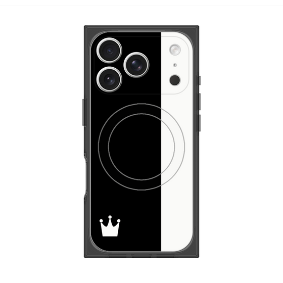 Premium Square Case with MagSafe［ CASEPLAY Bi-Colors Black & White ］