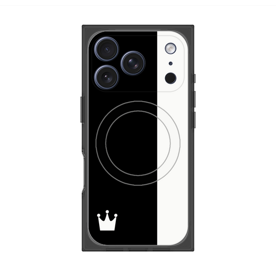 Premium Square Case with MagSafe［ CASEPLAY Bi-Colors Black & White ］