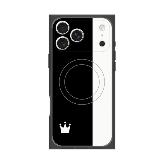 Premium Square Case with MagSafe［ CASEPLAY Bi-Colors Black & White ］