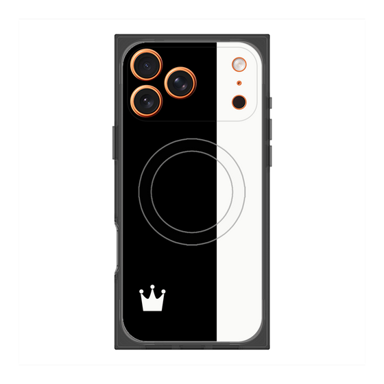 Premium Square Case with MagSafe［ CASEPLAY Bi-Colors Black & White ］