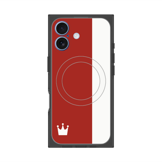 Premium Square Case with MagSafe［ CASEPLAY Bi-Colors Red & White ］