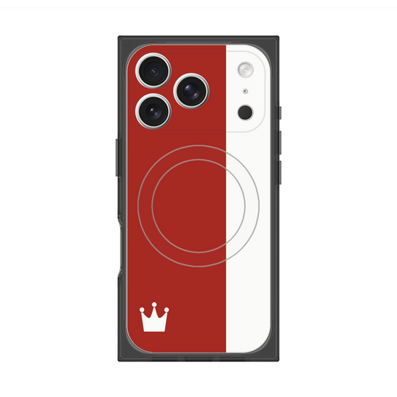 Premium Square Case with MagSafe［ CASEPLAY Bi-Colors Red & White ］