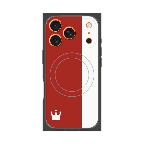 Premium Square Case with MagSafe［ CASEPLAY Bi-Colors Red & White ］