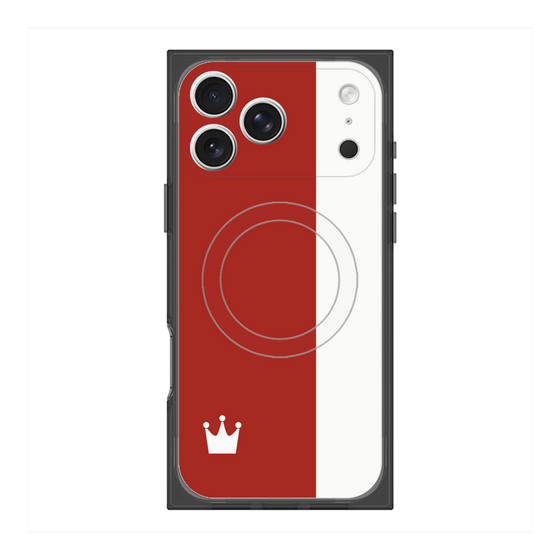 Premium Square Case with MagSafe［ CASEPLAY Bi-Colors Red & White ］