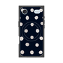 Premium Square Case with MagSafe［ Watercolor Dots Retro Color - Navy ］
