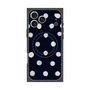 Premium Square Case with MagSafe［ Watercolor Dots Retro Color - Navy ］