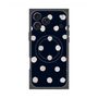 Premium Square Case with MagSafe［ Watercolor Dots Retro Color - Navy ］