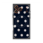 Premium Square Case with MagSafe［ Watercolor Dots Retro Color - Navy ］
