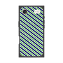 Premium Square Case with MagSafe［ Small Stripe - Navy × Green ］