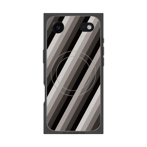 Premium Square Case with MagSafe［ Middle Stripe - Black ］