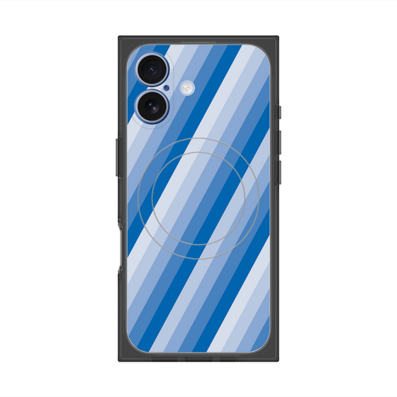 Premium Square Case with MagSafe［ Middle Stripe - Blue ］