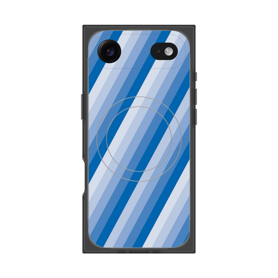 Premium Square Case with MagSafe［ Middle Stripe - Blue ］