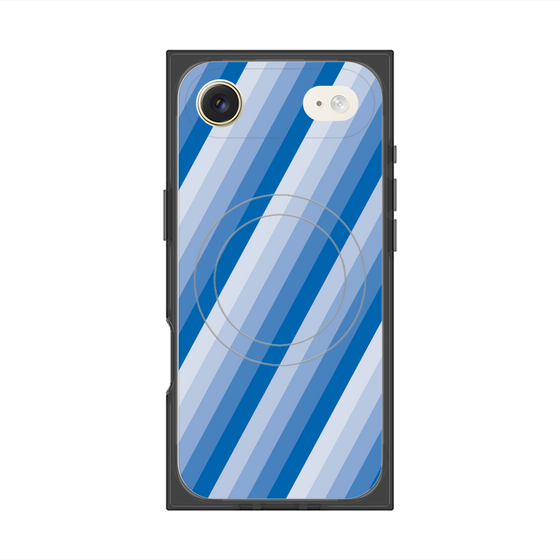 Premium Square Case with MagSafe［ Middle Stripe - Blue ］