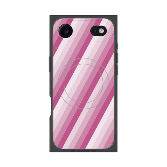 Premium Square Case with MagSafe［ Middle Stripe - Pink ］