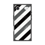 Premium Square Case with MagSafe［ Big Stripe - Black × Gray ］