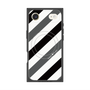 Premium Square Case with MagSafe［ Big Stripe - Black × Gray ］