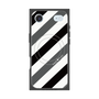 Premium Square Case with MagSafe［ Big Stripe - Black × Gray ］