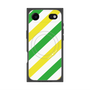 Premium Square Case with MagSafe［ Big Stripe - Green × Yellow ］