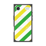 Premium Square Case with MagSafe［ Big Stripe - Green × Yellow ］